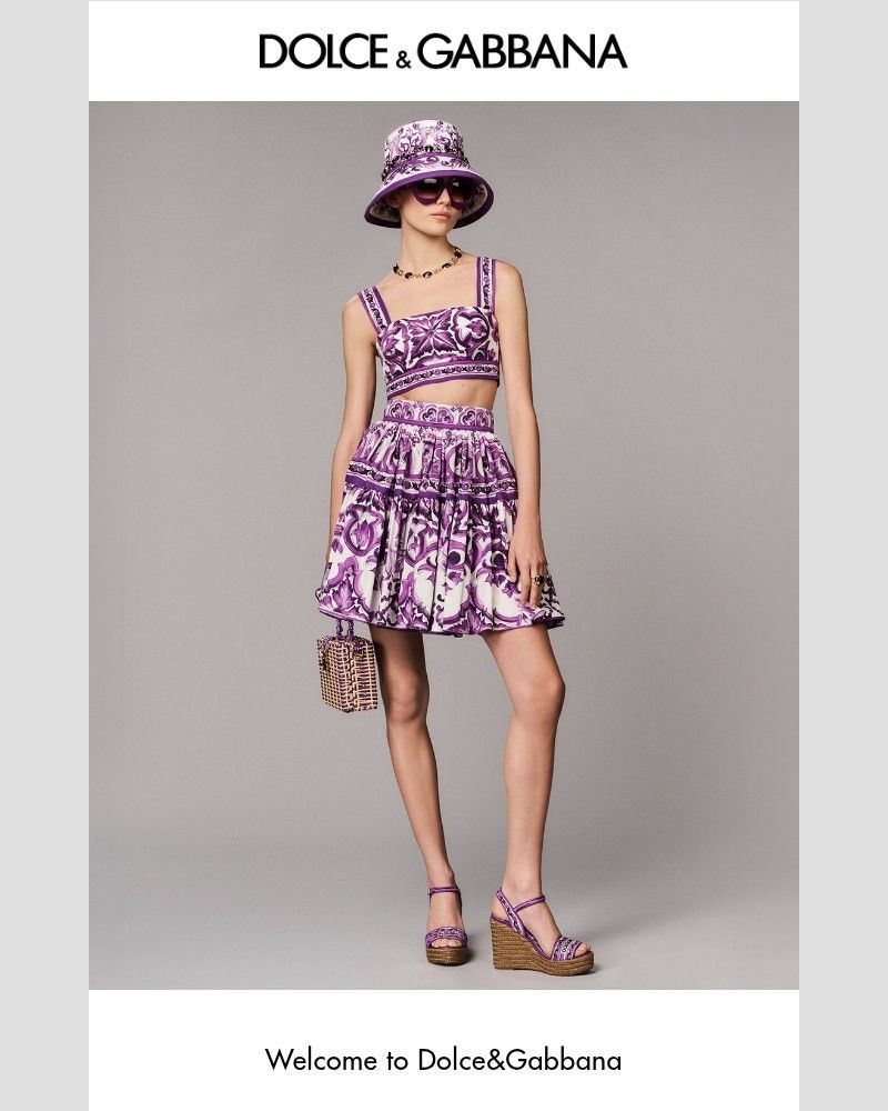 Screenshot of email sent to a Dolce & Gabbana Newsletter subscriber