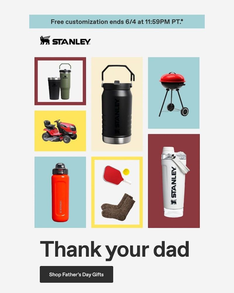 Screenshot of email sent to a Stanley Newsletter subscriber