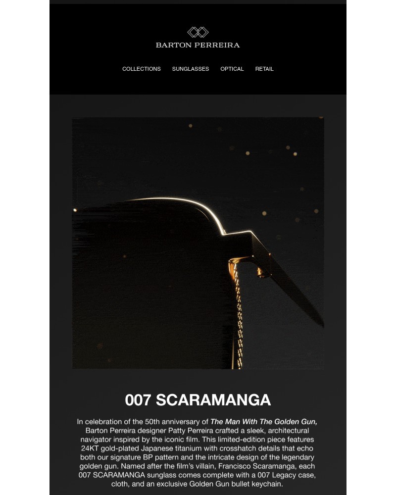 Screenshot of email sent to a Barton Perreira Newsletter subscriber