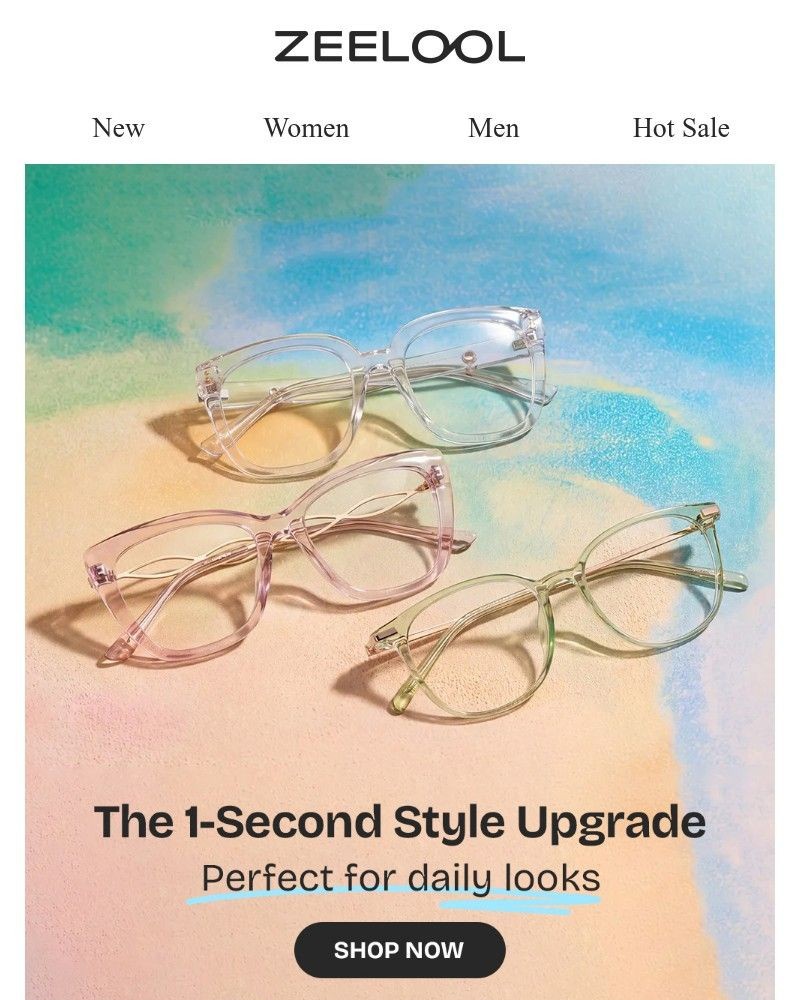 Screenshot of email sent to a Zeelool Newsletter subscriber