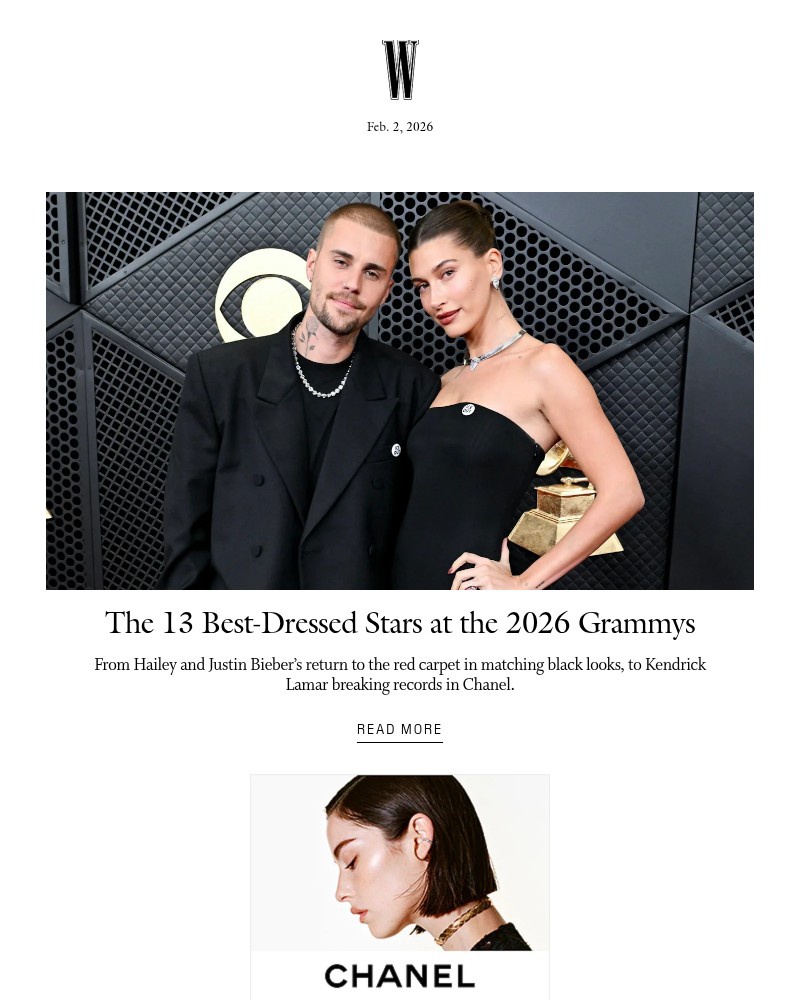 Screenshot of email with subject /media/emails/the-13-best-dressed-stars-at-the-2026-grammys-c5cbc9-cropped-c7054c5c.jpg