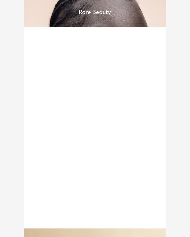 Screenshot of email sent to a Rare Beauty Newsletter subscriber