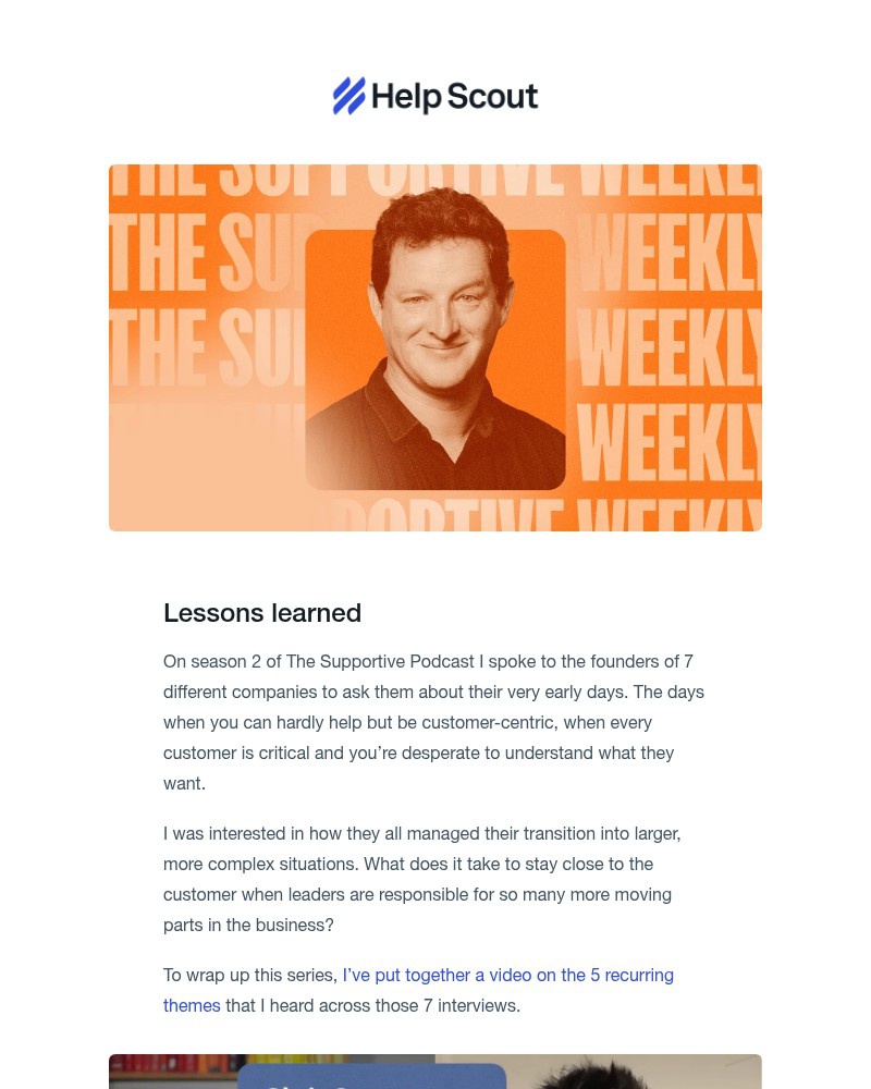 Screenshot of email sent to a Help Scout Trial user