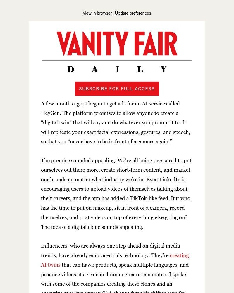 Screenshot of email with subject /media/emails/the-ai-cloning-of-mega-influencers-a5ebc6-cropped-62d1fbf4.jpg
