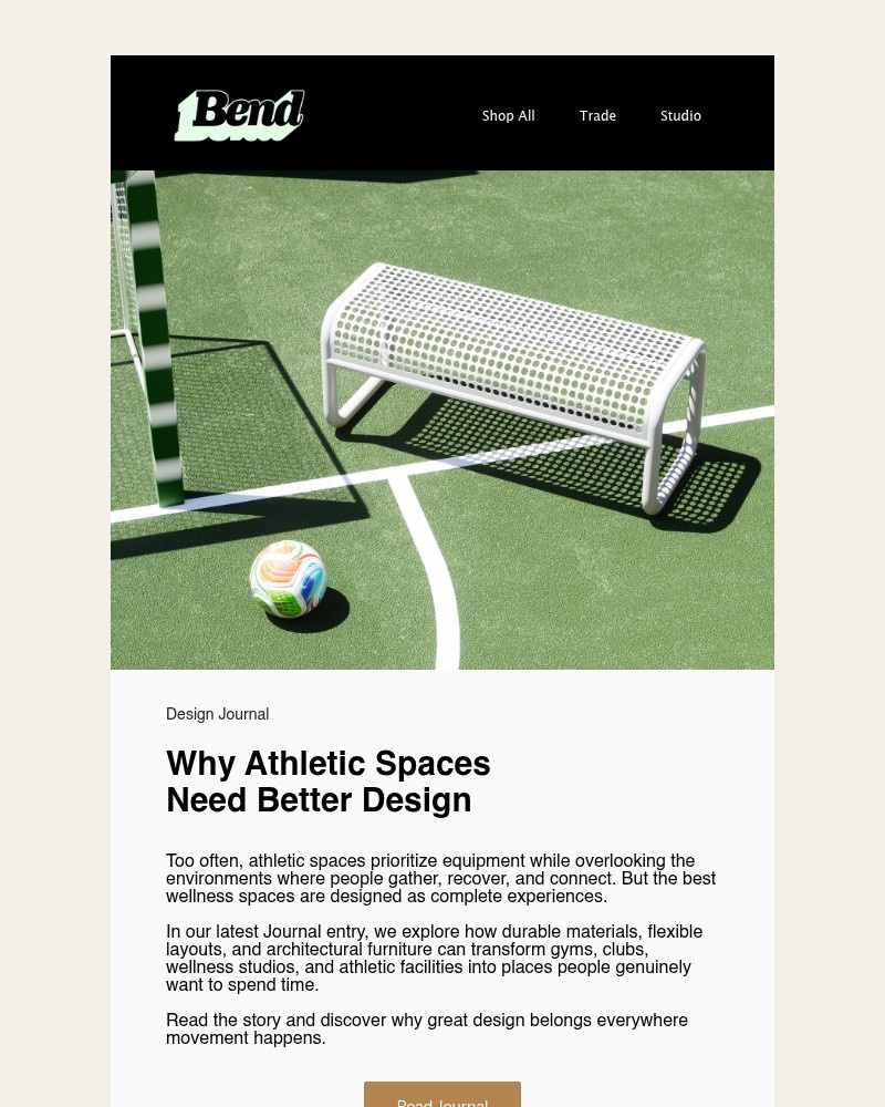 Screenshot of email sent to a Bend Cart abandoner
