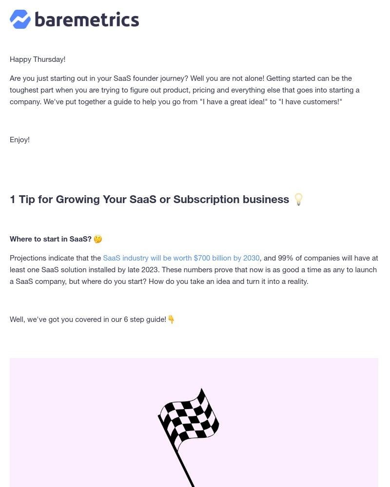 Screenshot of email with subject /media/emails/the-baremetrics-newsletter-10-from-to-getting-started-and-growing-in-saas-cf9f2b-_o24JaLf.jpg