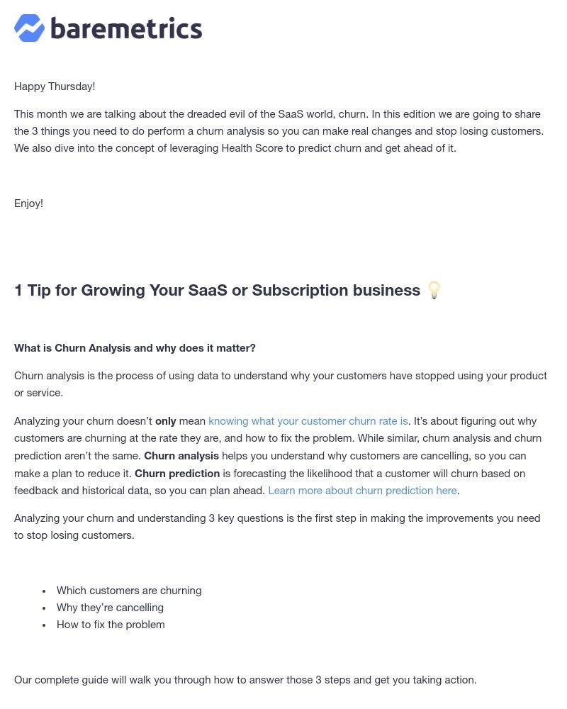 Screenshot of email with subject /media/emails/the-baremetrics-newsletter-8-how-to-perform-a-churn-analysis-in-3-steps-4cd683-cr_IIY1Yrm.jpg