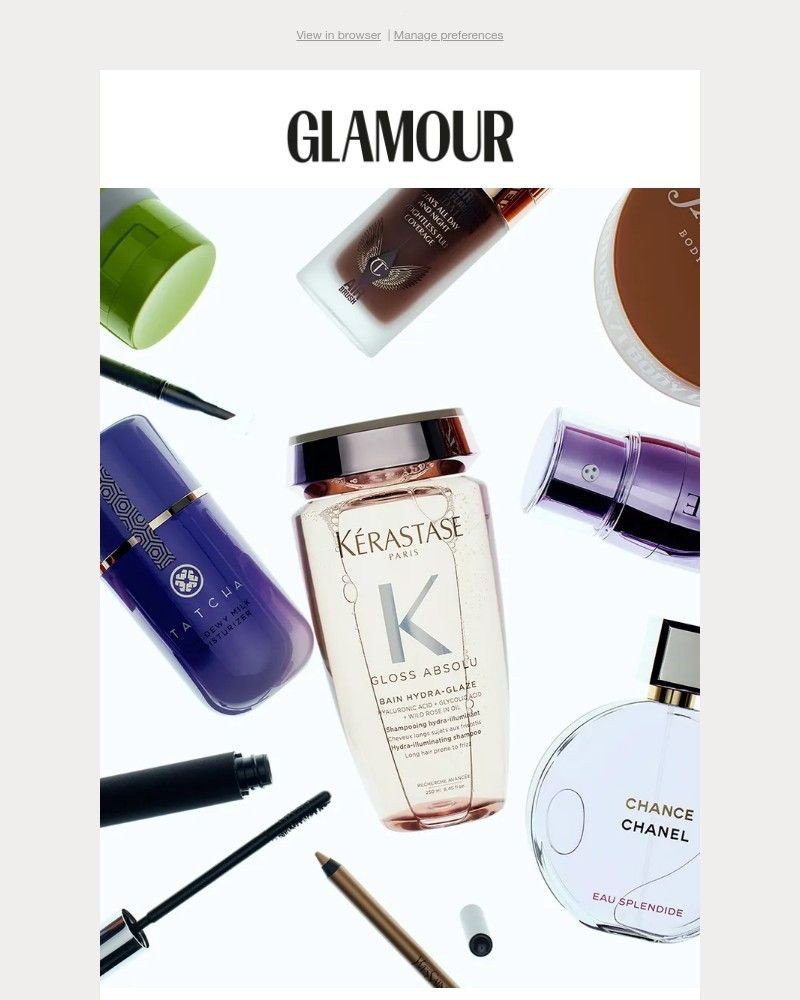 Screenshot of email sent to a Glamour Newsletter subscriber