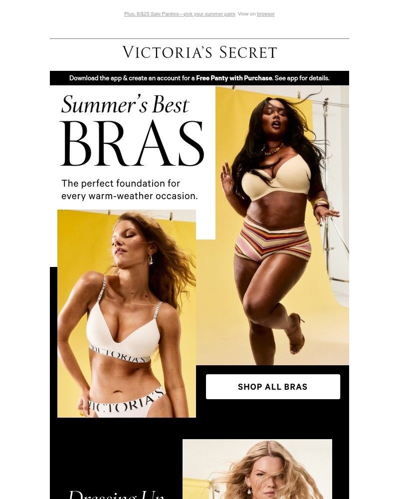 Screenshot of email sent to a Victoria's Secret Newsletter subscriber