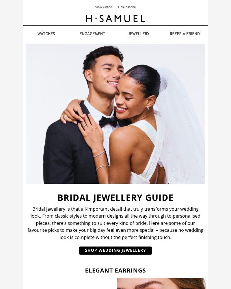 Screenshot of email sent to a H.Samuel Newsletter subscriber