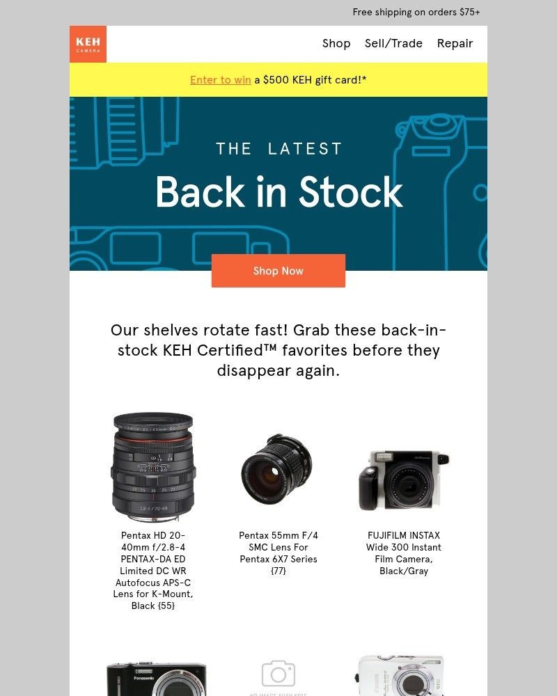 Screenshot of email with subject /media/emails/the-camera-you-wanted-is-back-in-stock-be4a70-cropped-c77a7244.jpg