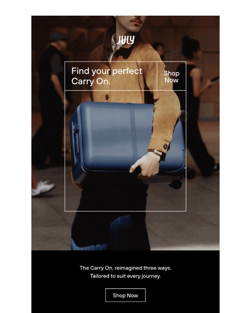 Screenshot of email sent to a July Newsletter subscriber