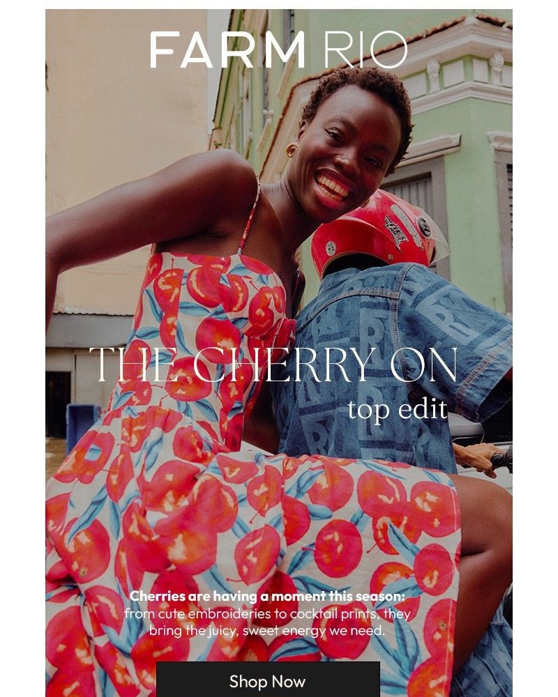 Screenshot of email sent to a Farm Rio Newsletter subscriber