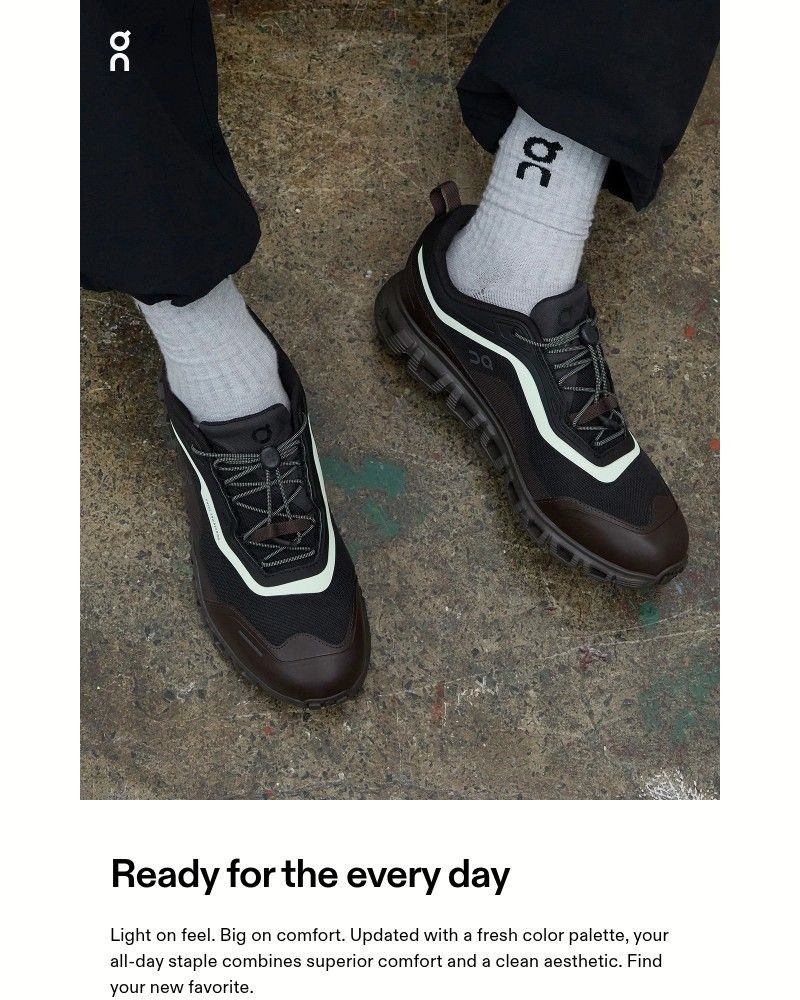 Screenshot of email sent to a On Newsletter subscriber