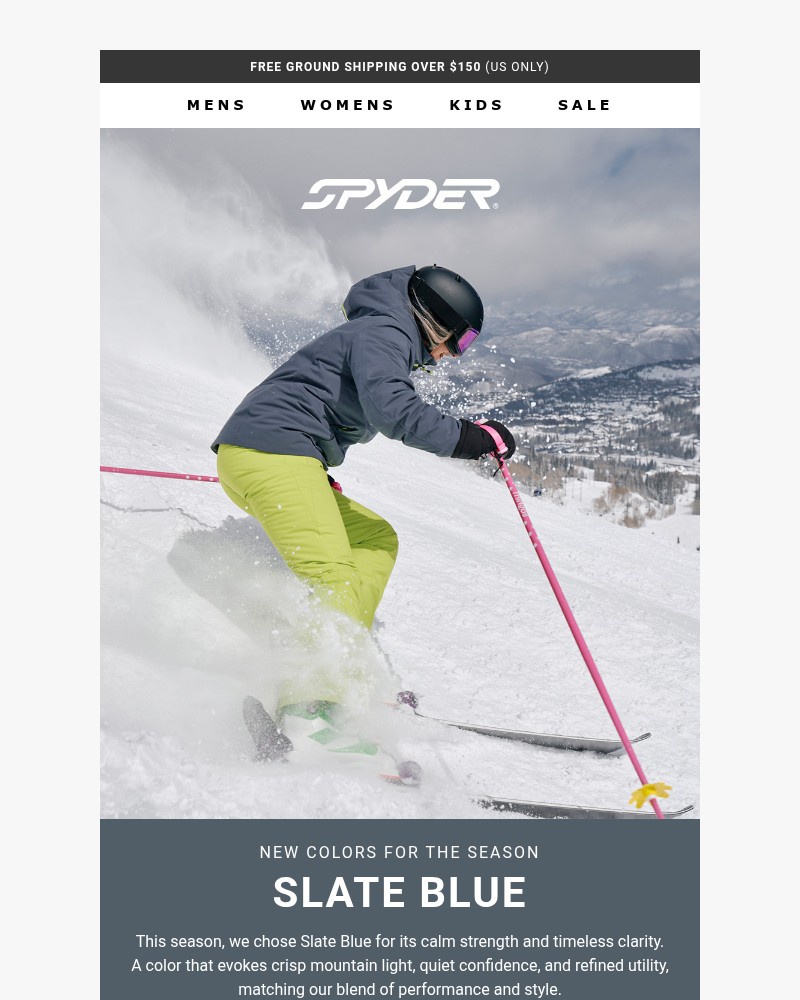 Screenshot of email sent to a Spyder Newsletter subscriber