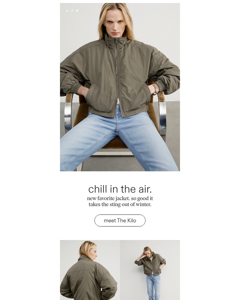 Screenshot of email sent to a AYR Newsletter subscriber