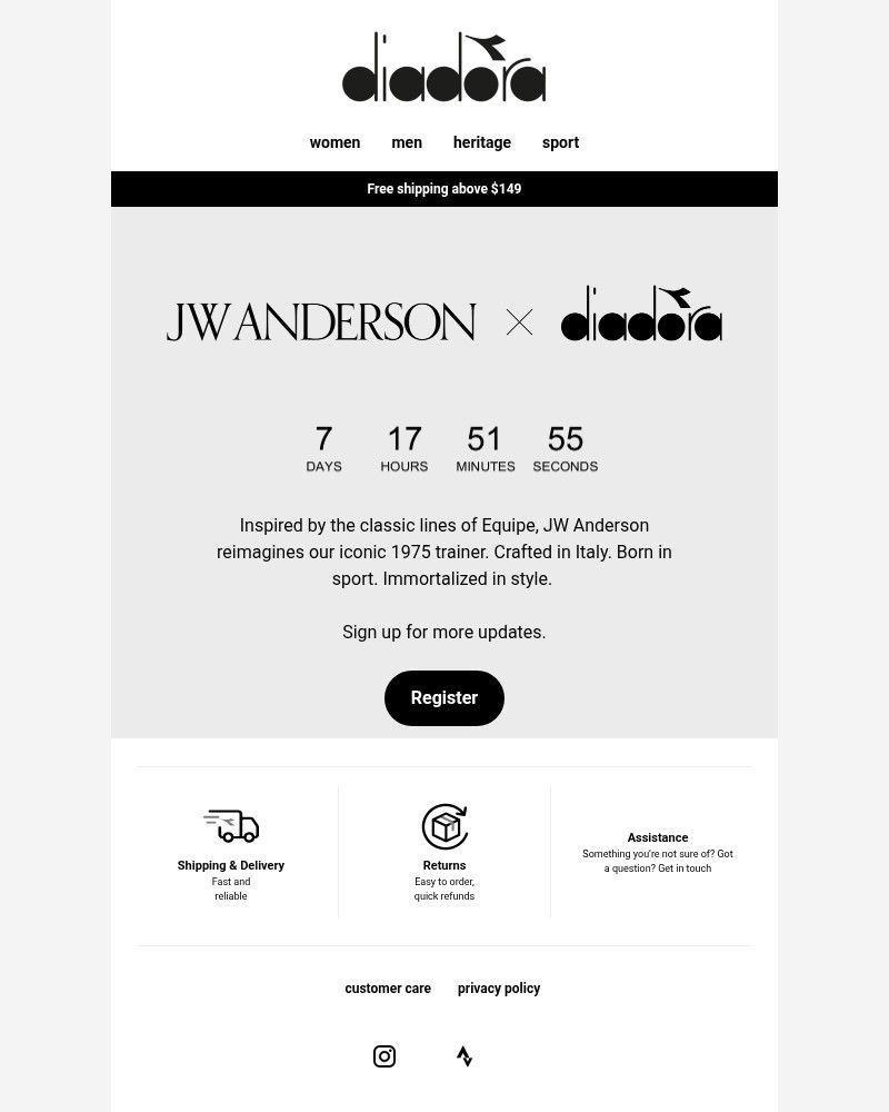 Screenshot of email with subject /media/emails/the-countdown-is-on-jw-anderson-x-diadora-be9660-cropped-7df2306e.jpg