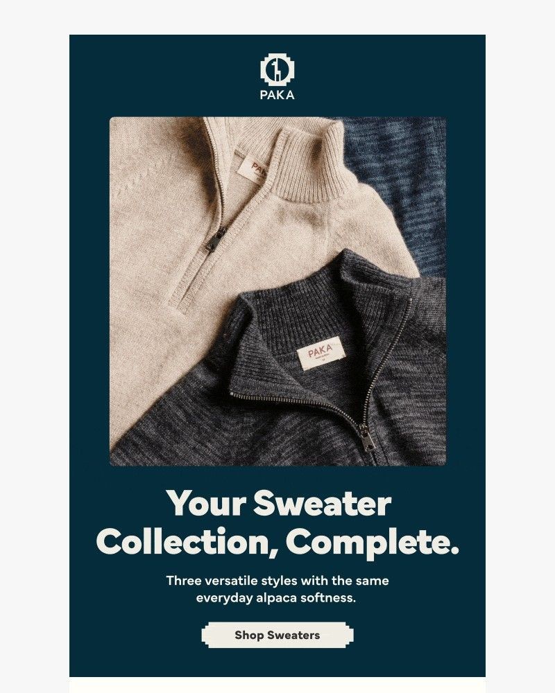 Screenshot of email sent to a Paka Newsletter subscriber