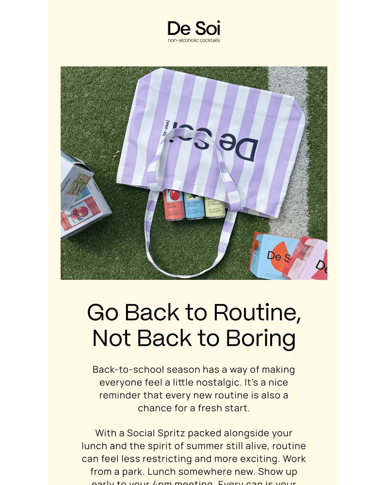 Screenshot of email sent to a De Soi Newsletter subscriber