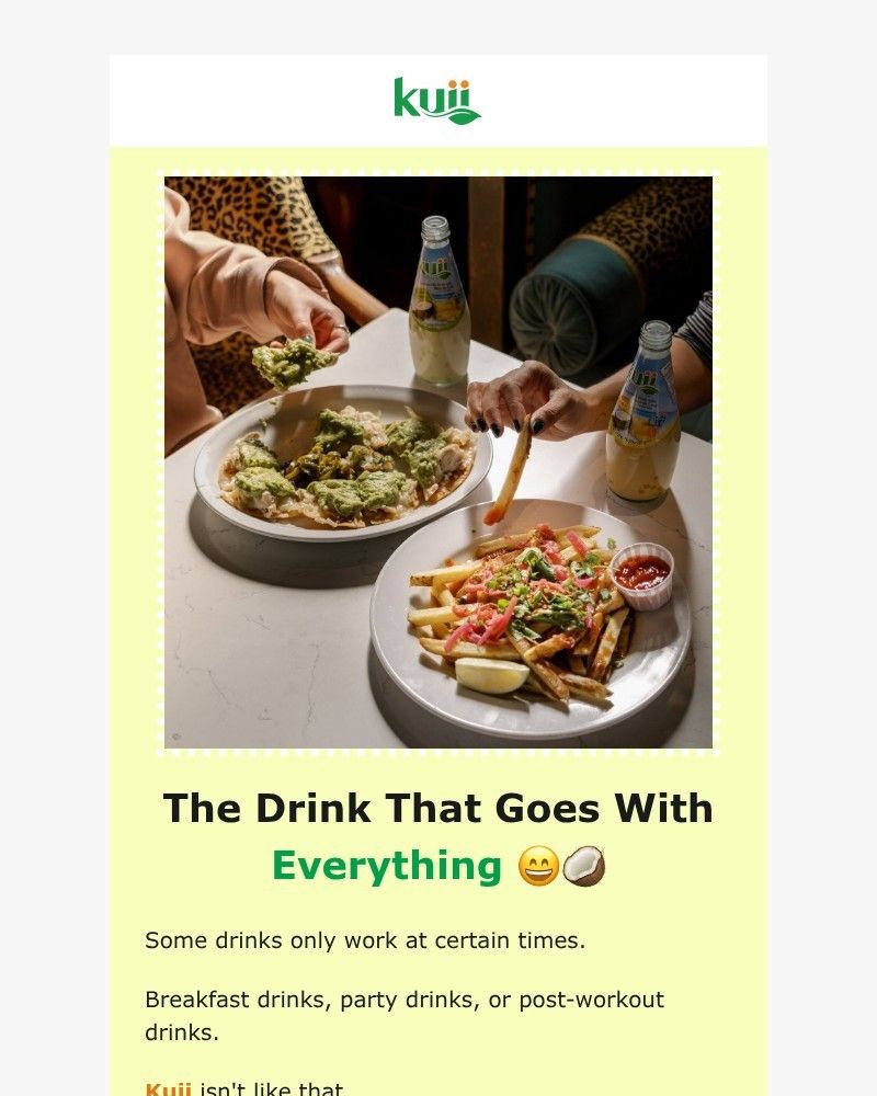 Screenshot of email sent to a Kuii Newsletter subscriber