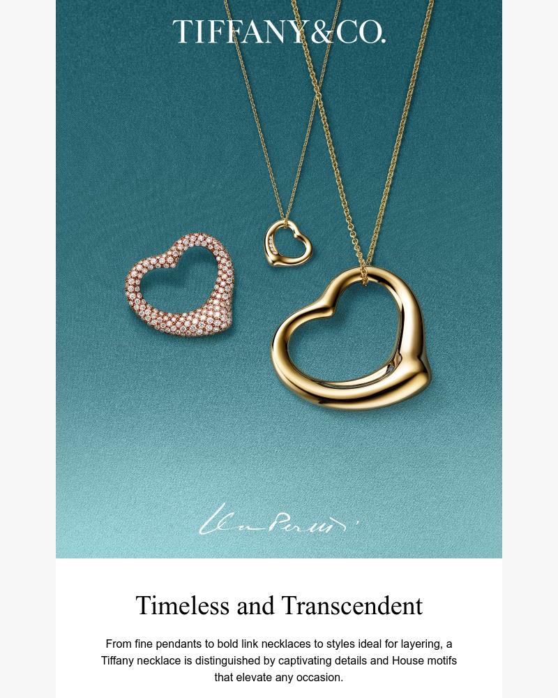 Screenshot of email sent to a Tiffany & Co Newsletter subscriber