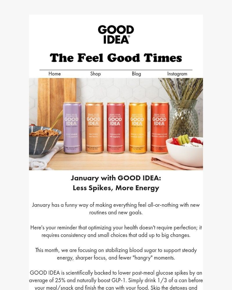 Screenshot of email sent to a Good Idea Newsletter subscriber