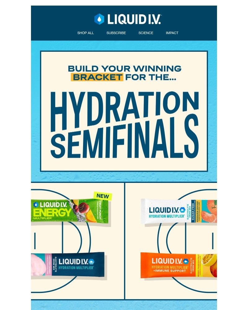 Screenshot of email sent to a Liquid I.V. Newsletter subscriber