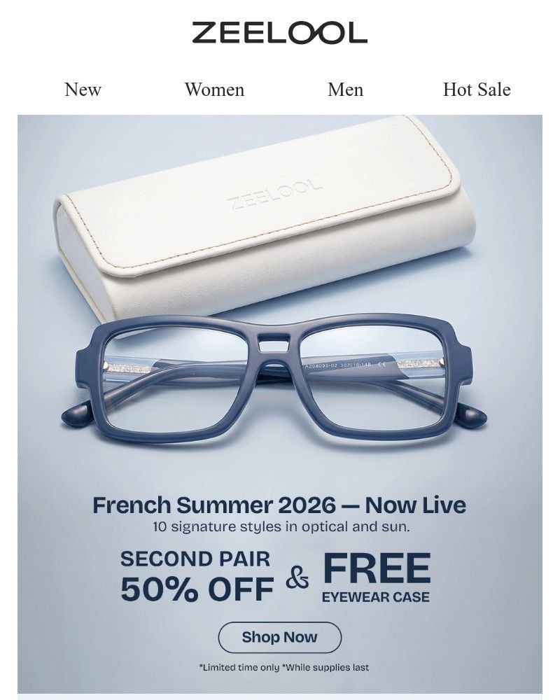 Screenshot of email sent to a Zeelool Newsletter subscriber