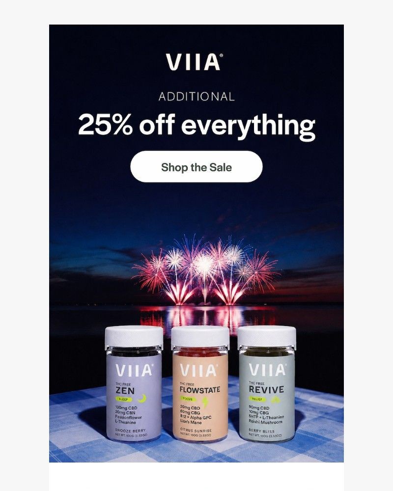 Screenshot of email sent to a VIIA Newsletter subscriber