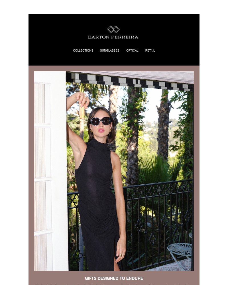 Screenshot of email sent to a Barton Perreira Newsletter subscriber