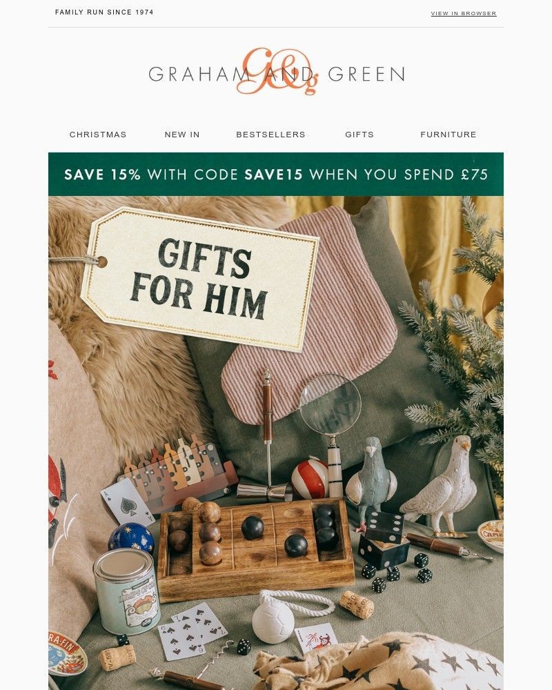 Screenshot of email sent to a Graham and Green Cart abandoner