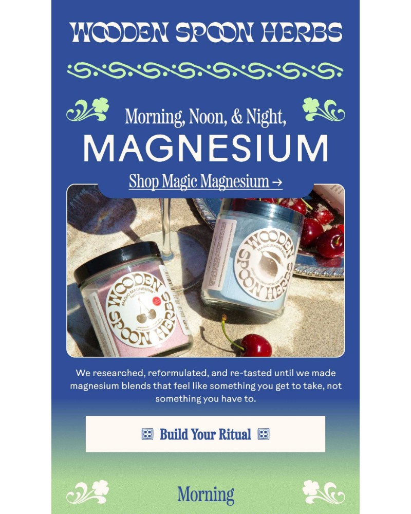 Screenshot of email sent to a Wooden Spoon Herbs Newsletter subscriber