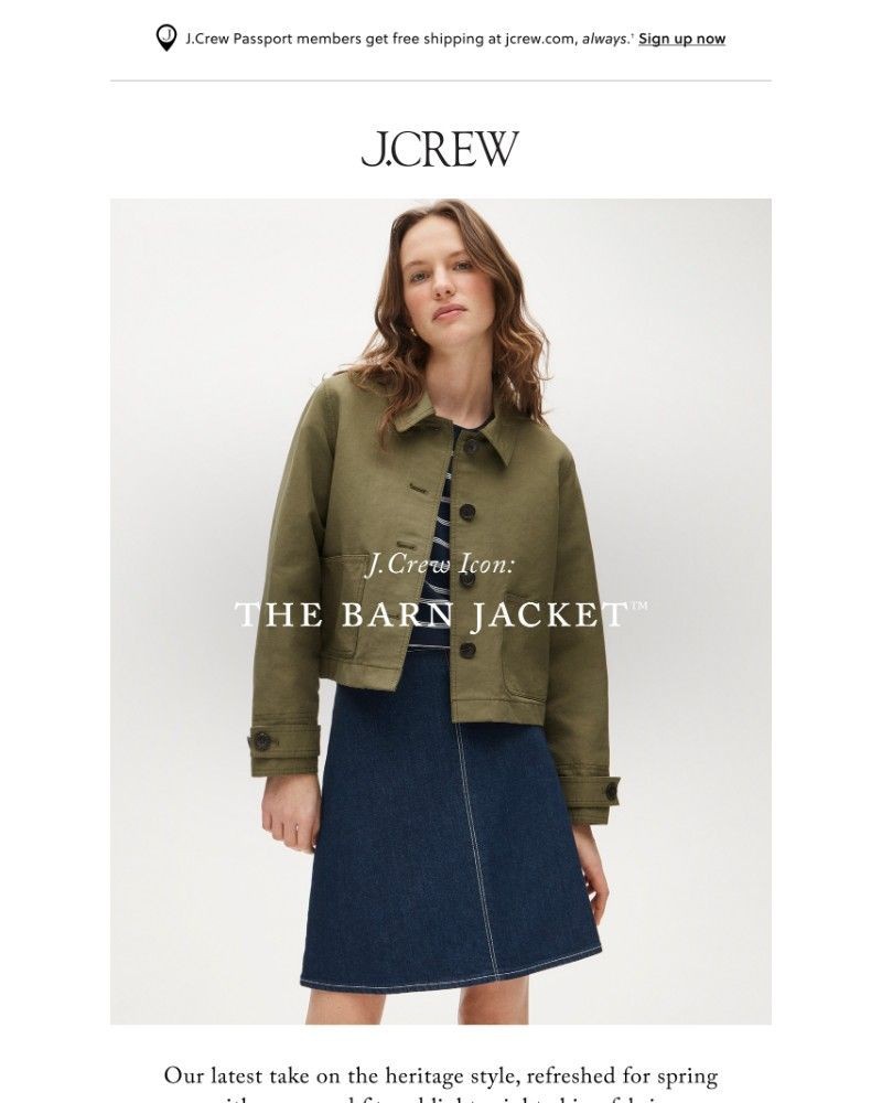 Screenshot of email sent to a J.Crew Newsletter subscriber