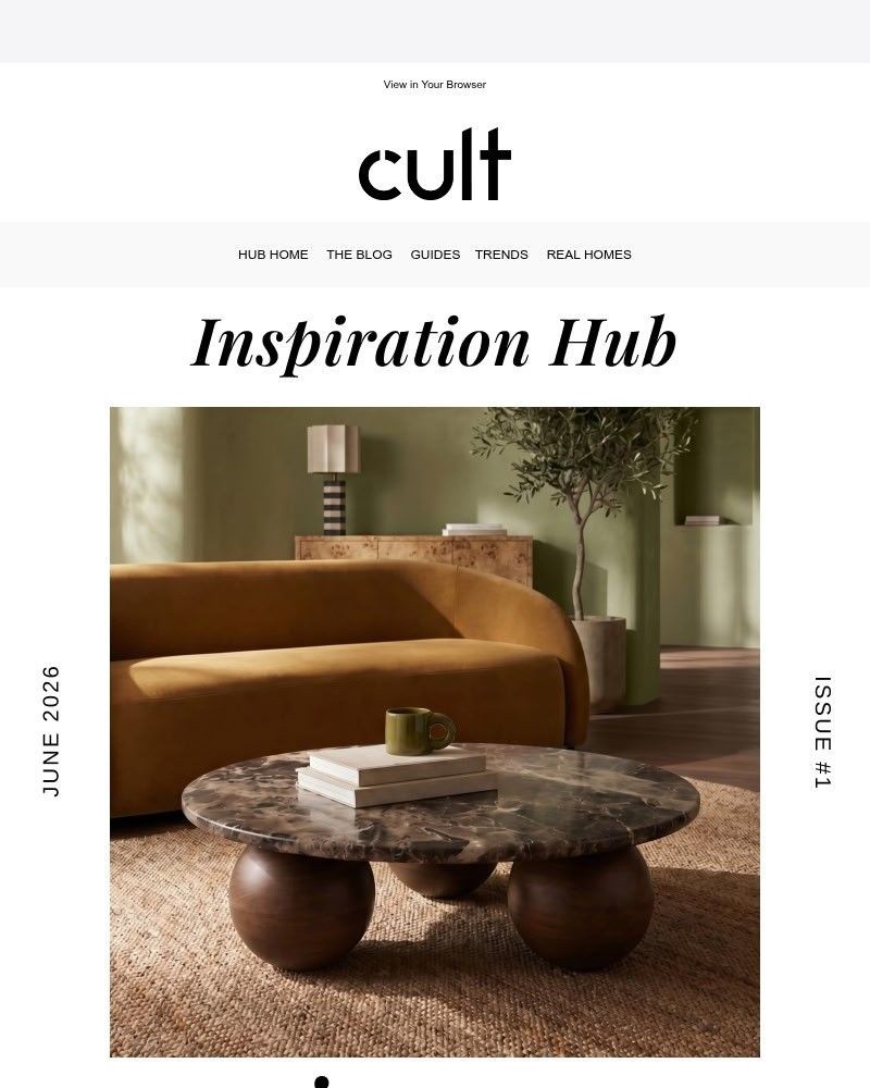 Screenshot of email sent to a Cult Furniture Cart abandoner
