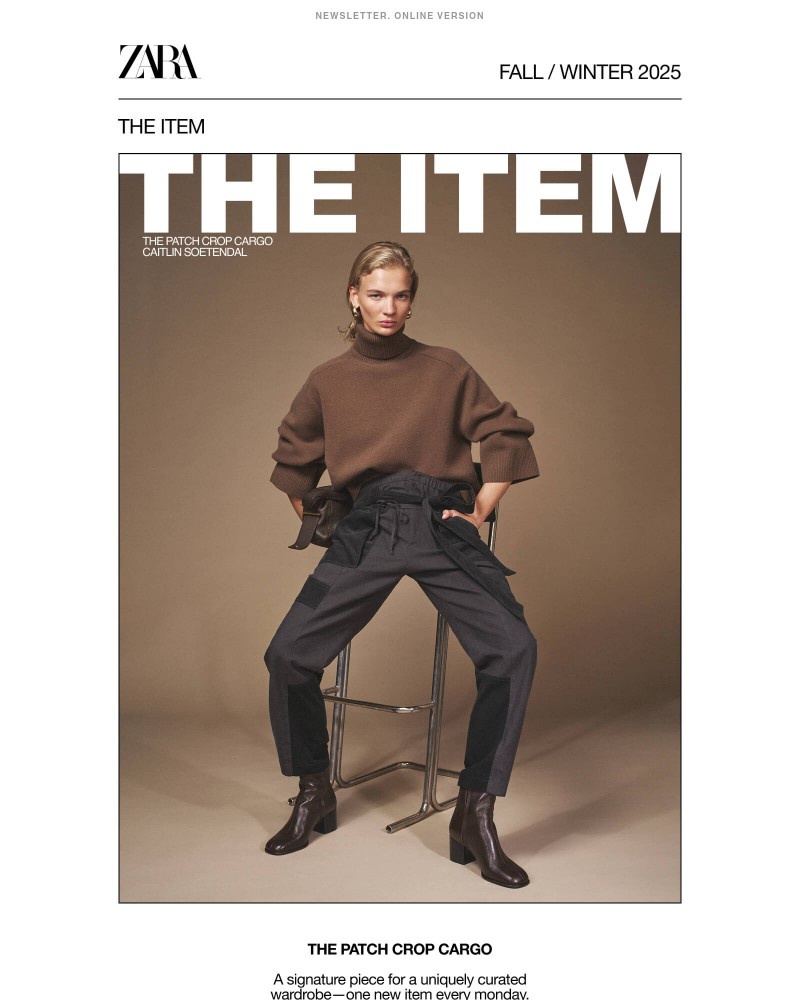 Screenshot of email sent to a Zara Newsletter subscriber