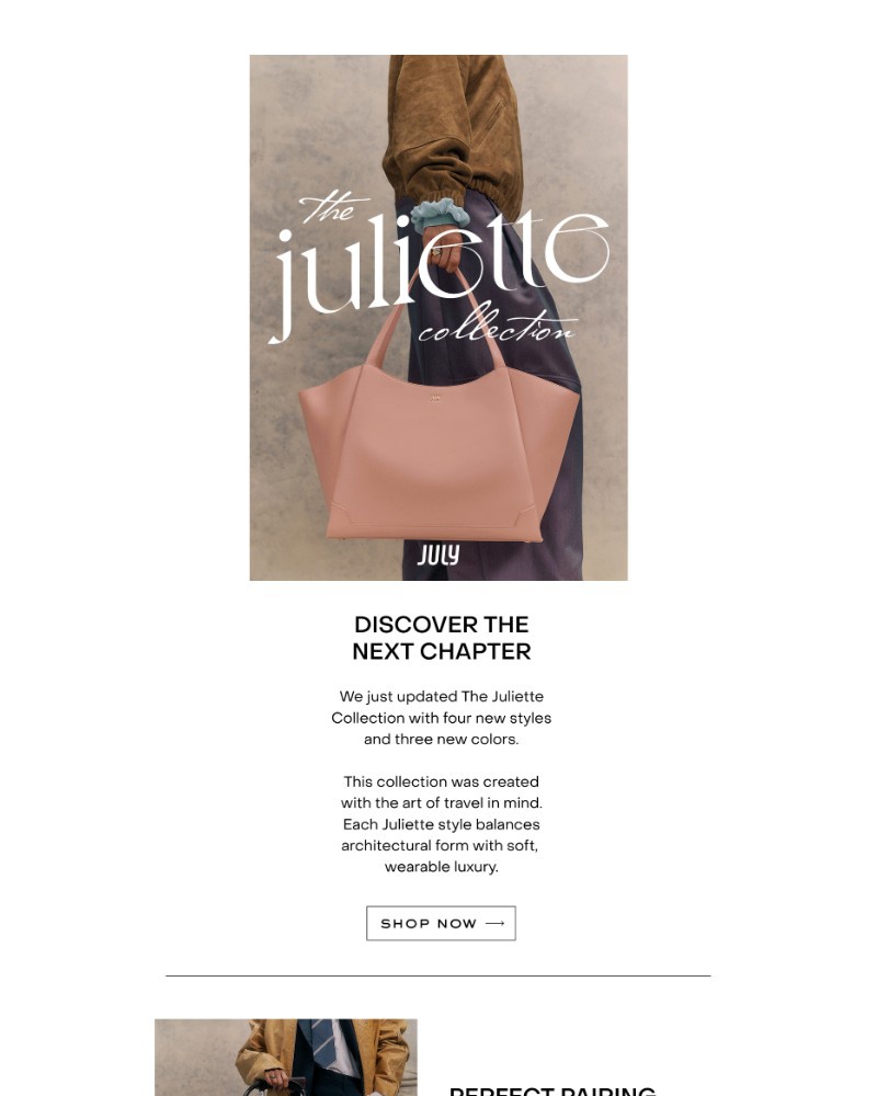 Screenshot of email sent to a July Newsletter subscriber