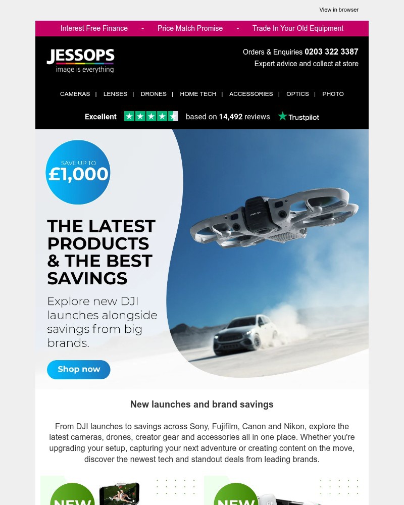 Screenshot of email sent to a Jessops Newsletter subscriber