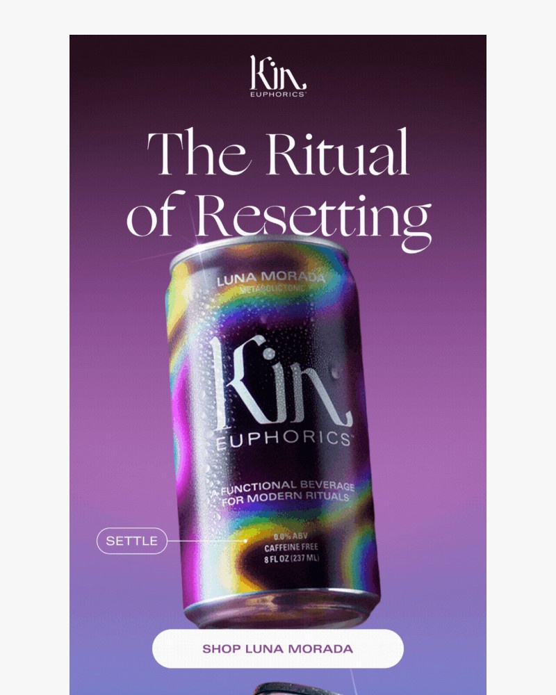 Screenshot of email sent to a Kin Euphorics Newsletter subscriber