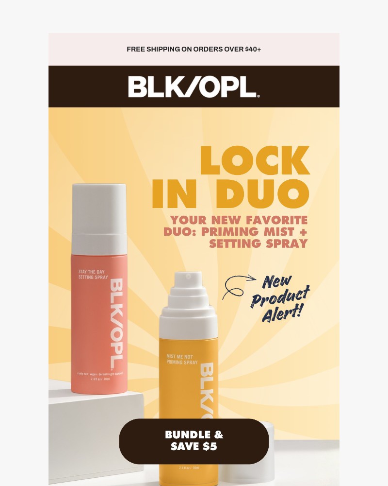 Screenshot of email sent to a Black Opal Beauty Newsletter subscriber