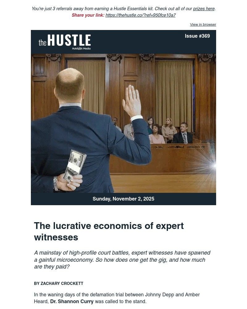 Screenshot of email with subject /media/emails/the-lucrative-economics-of-expert-witnesses-3cbd6a-cropped-a87033d0.jpg