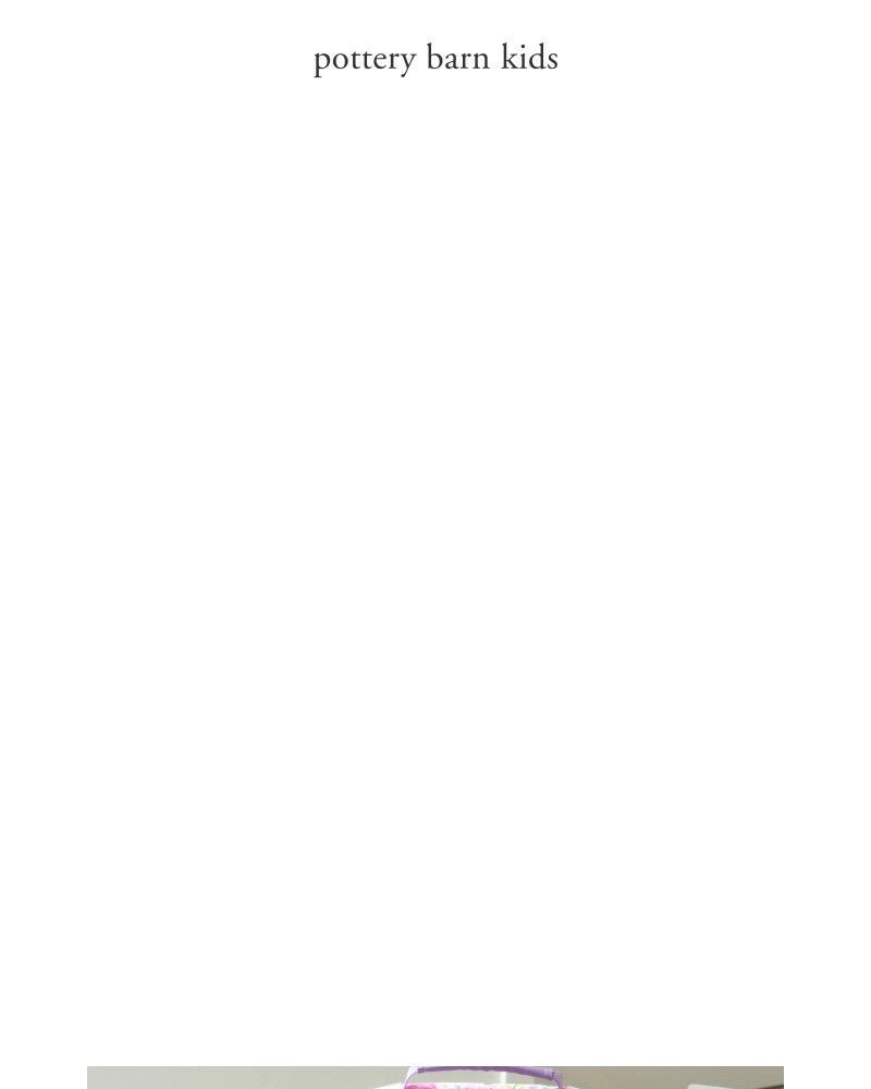 Screenshot of email sent to a Pottery Barn Newsletter subscriber