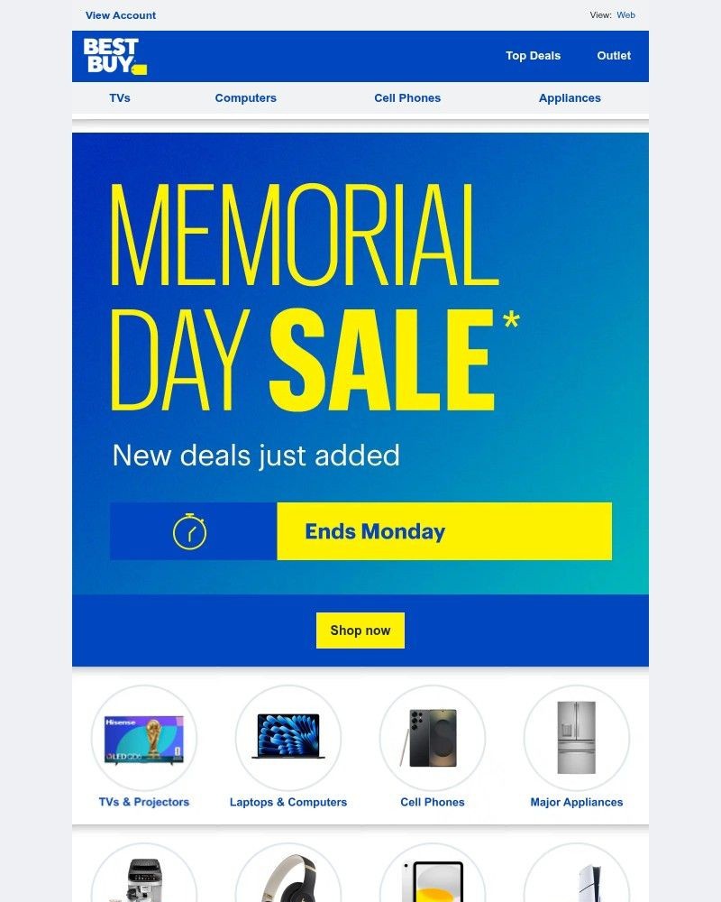 Screenshot of email sent to a Best Buy Newsletter subscriber