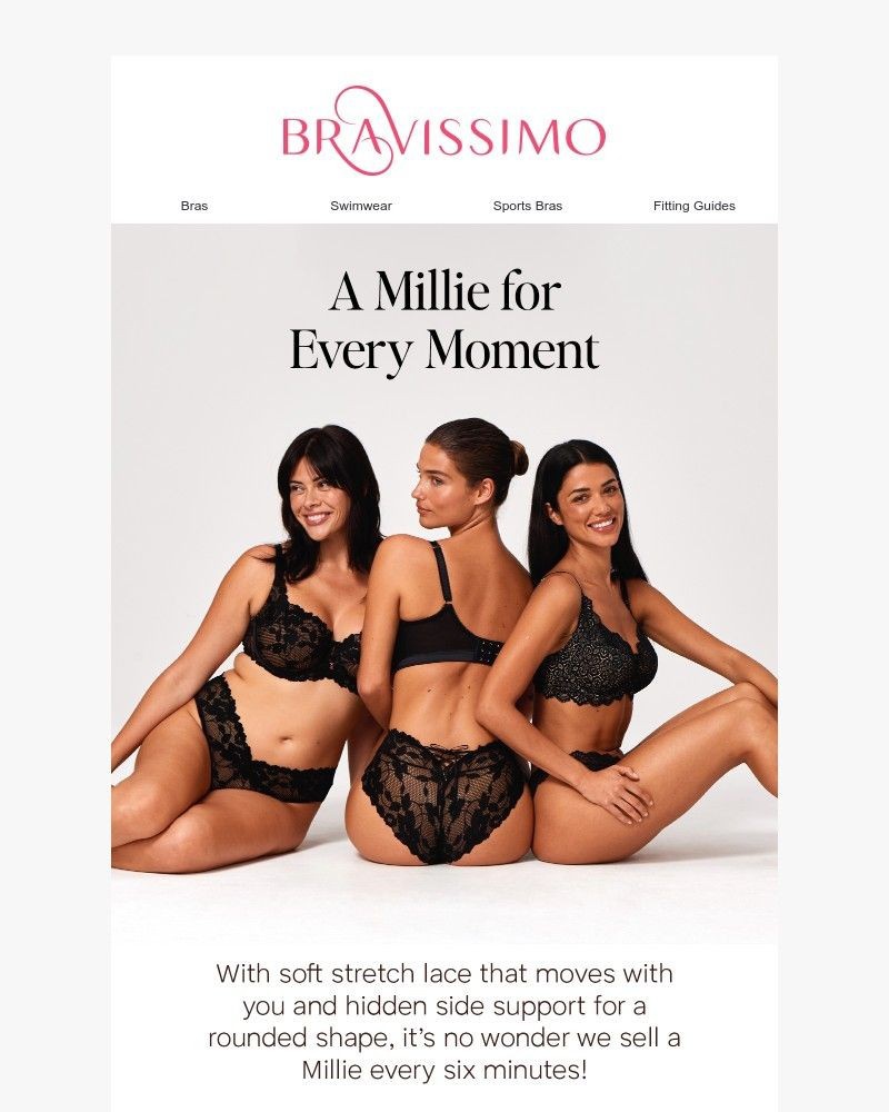 Screenshot of email sent to a Bravissimo Newsletter subscriber