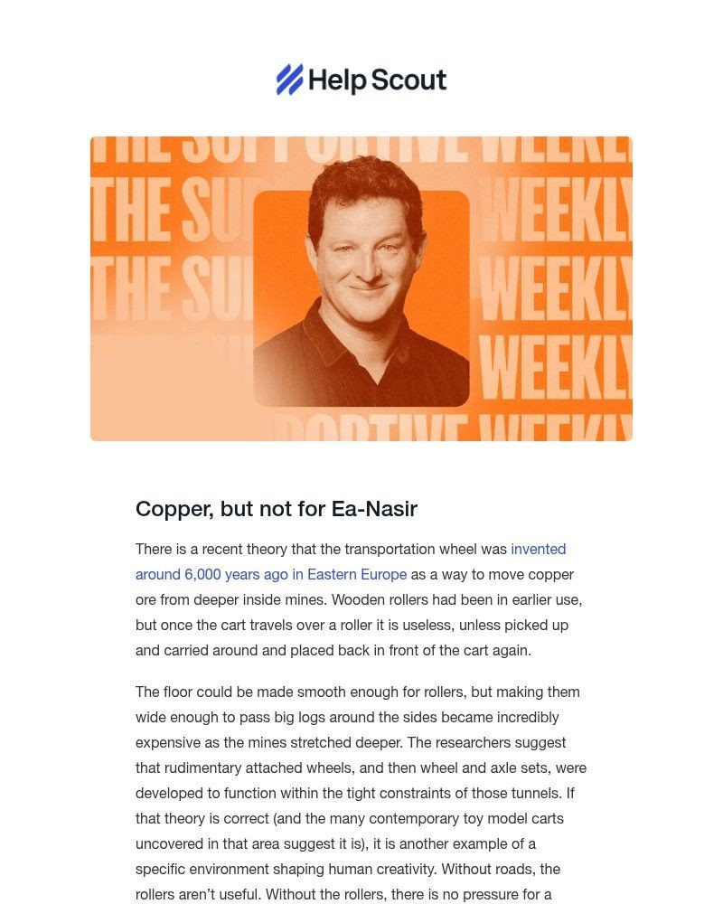 Screenshot of email sent to a Help Scout Trial user