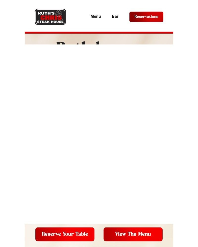 Screenshot of email sent to a Ruth’s Chris Newsletter subscriber