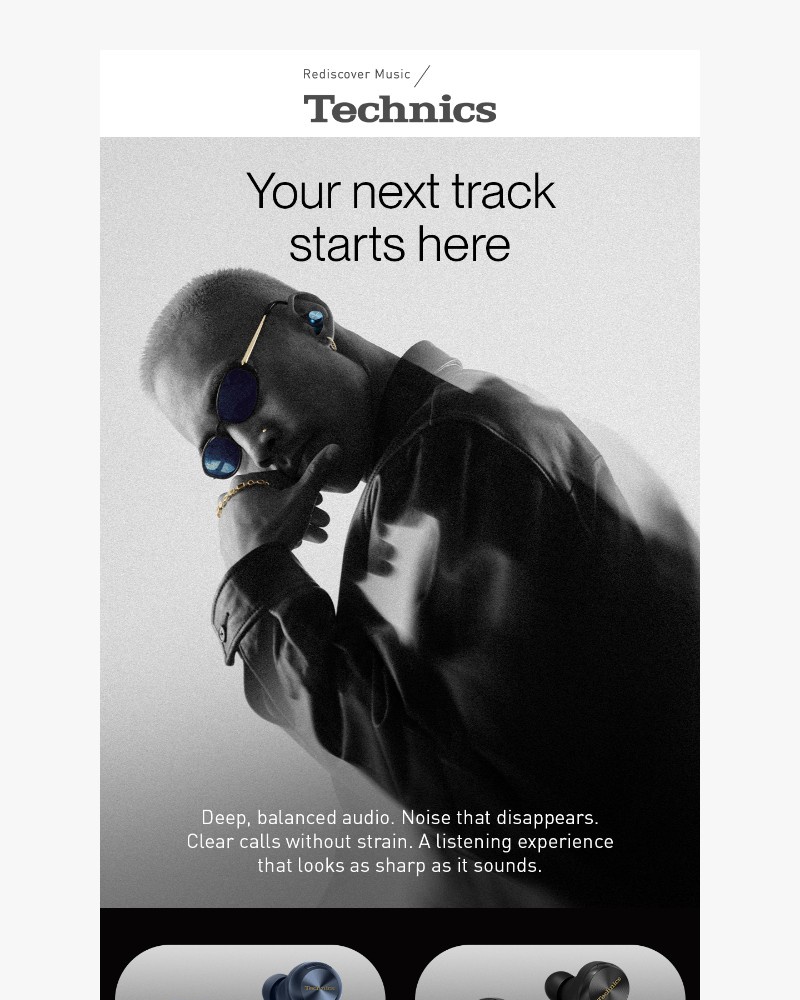 Screenshot of email sent to a Technics Newsletter subscriber