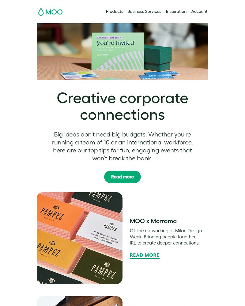 Screenshot of email with subject /media/emails/the-moosletter-7-unique-corporate-event-ideas-a45c91-cropped-900e740d.jpg