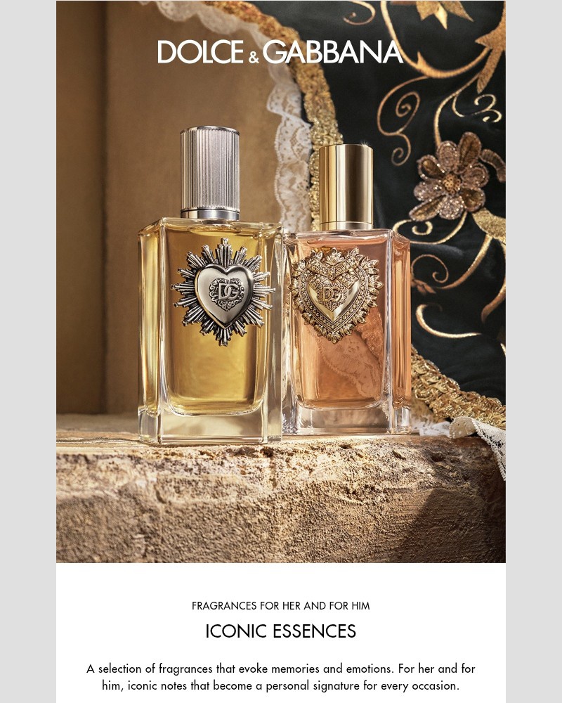 Screenshot of email sent to a Dolce & Gabbana Newsletter subscriber