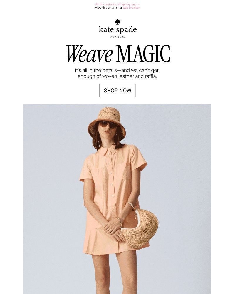 Screenshot of email sent to a Kate Spade Newsletter subscriber