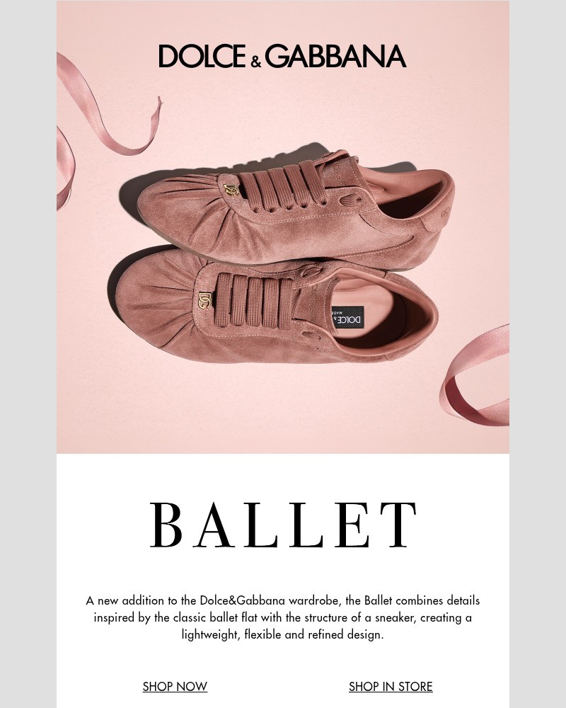 Screenshot of email sent to a Dolce & Gabbana Newsletter subscriber